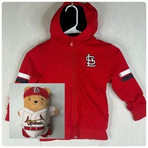 St. Louis Cardinals Bear Jacket‎ 4/5  2-in-1 Transforming Full-Zip Hoodie Plush